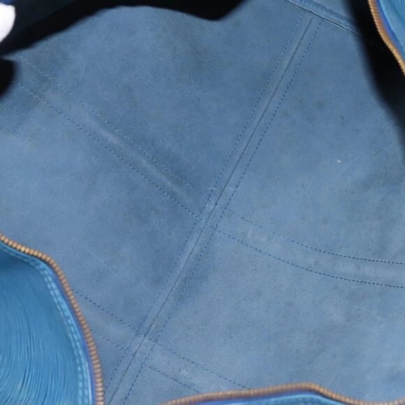 LOUIS VUITTON Epi Keepall 55 Boston Bag Toledo Blue M42955 LV Auth BD1153 - Picture 11 of 16